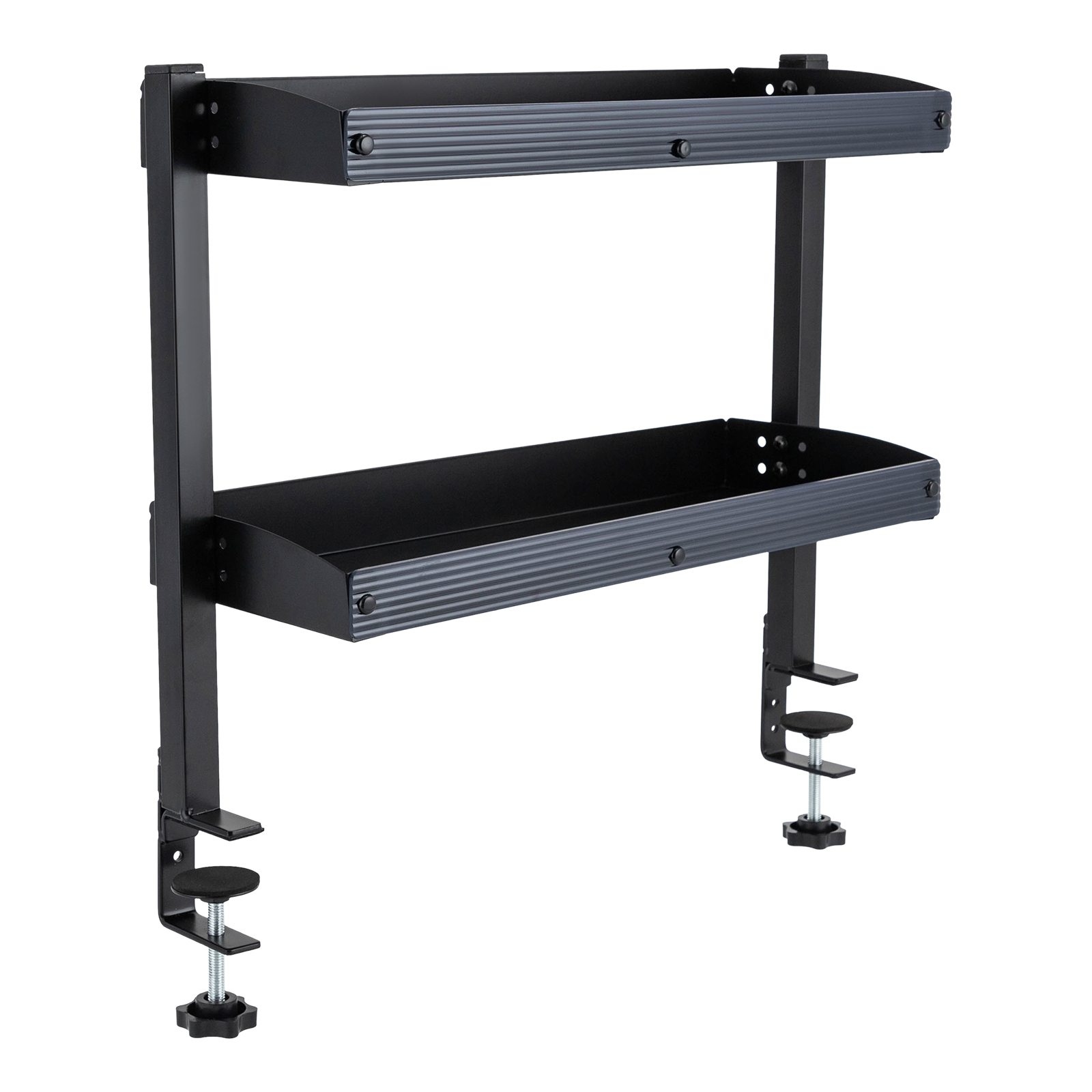 Desk Setup Black - Opklembare bureauplank, 2-laags, boven of onder
