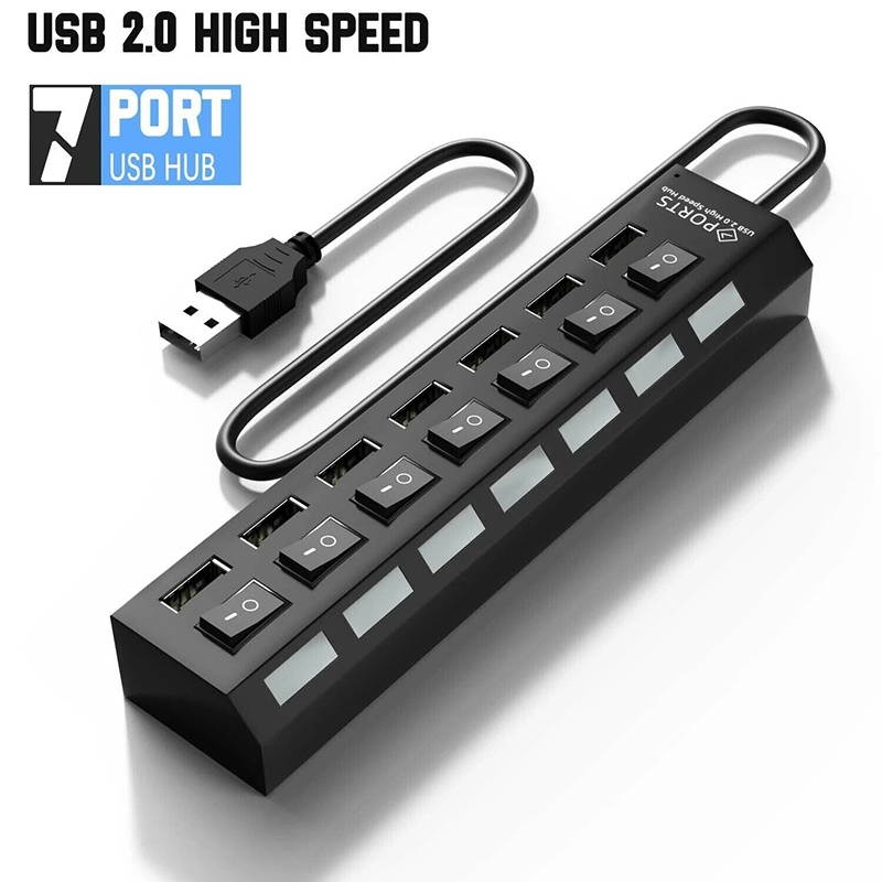 Desk Setup Usb Hub - 7-poorts USB 3.0 hub, multi-USB splitter