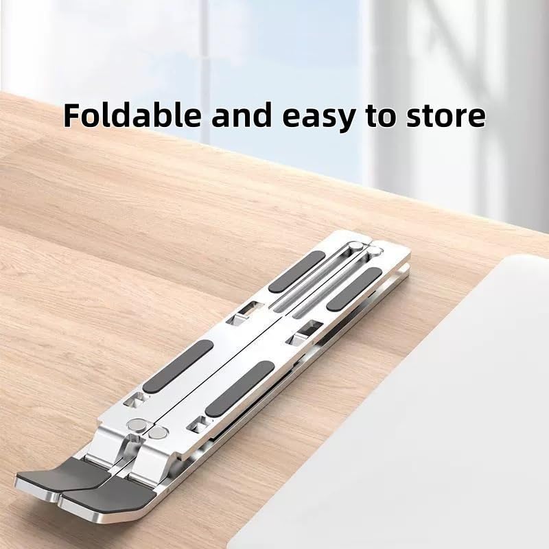 Desk Setup Mac - LABRIMP Verstelbare laptopstandaard van aluminiumlegering, draagbare