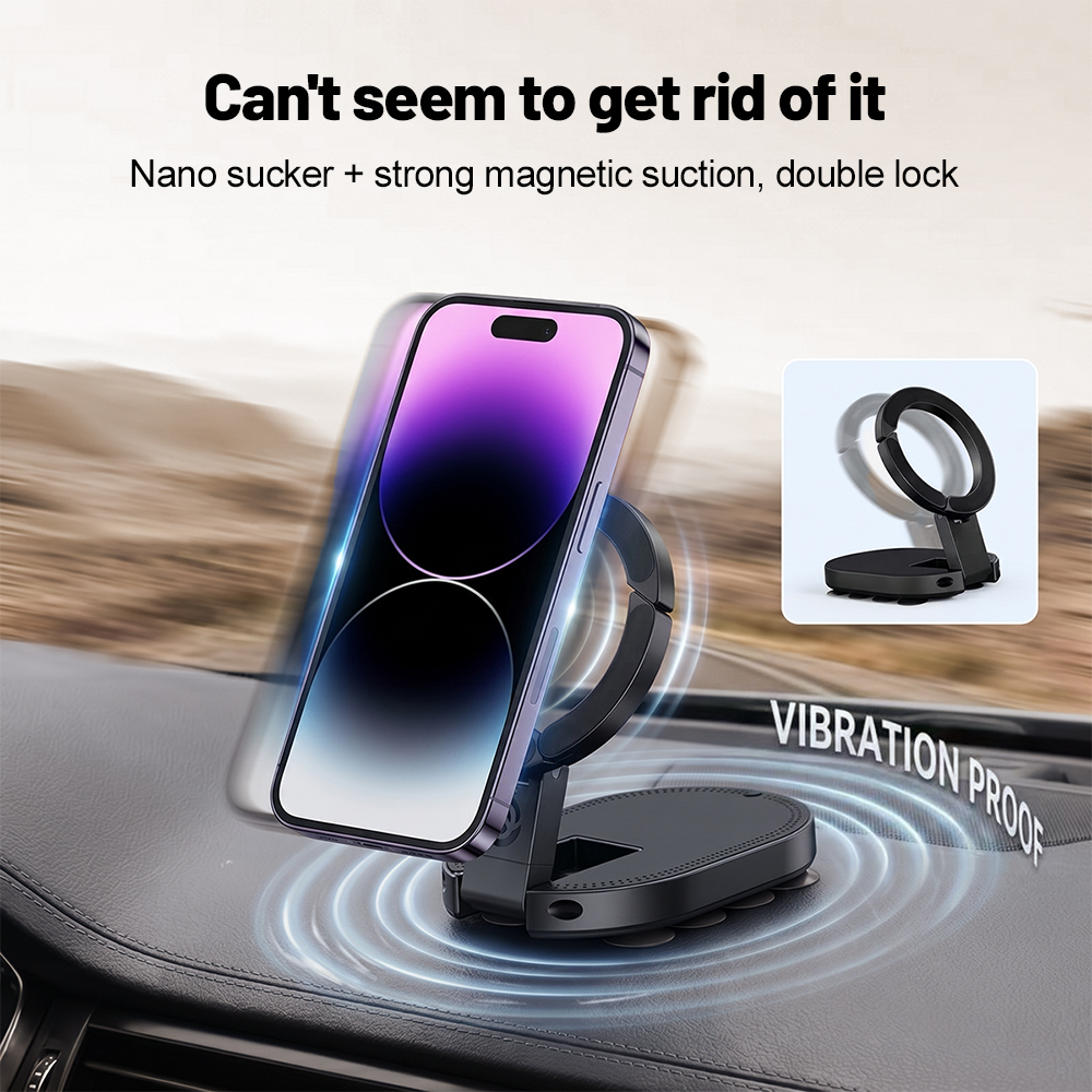 Vertical Laptop Stand - 360 ° Draaibare 3-in-1 zuignap magnetische