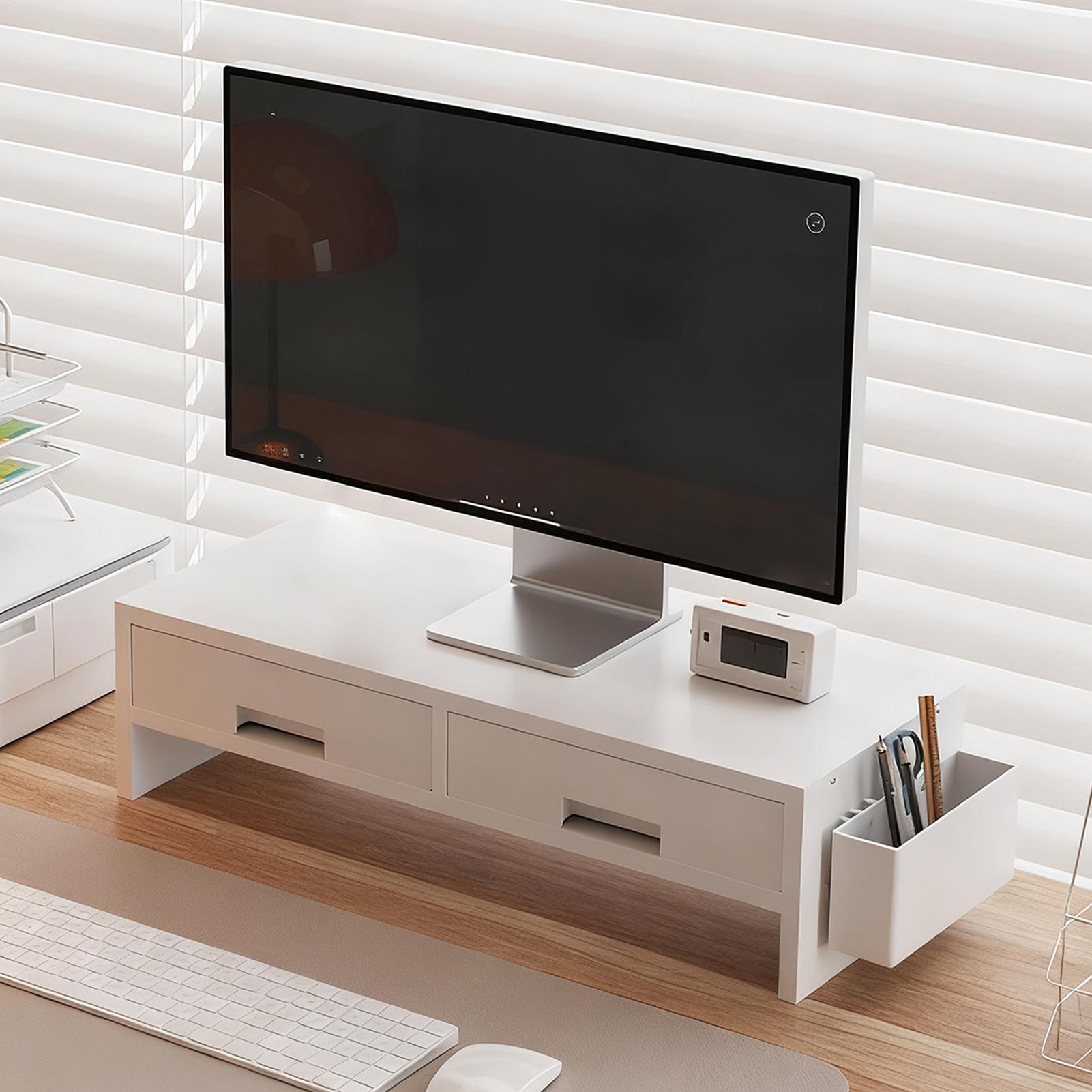 Desk Setup Home Office - Bureau Monitor Stand Riser Dubbele Lade