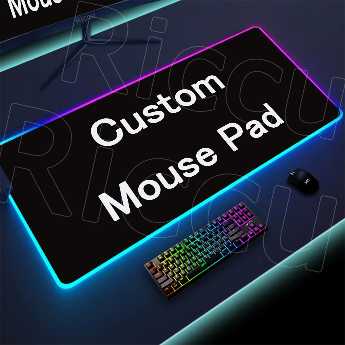Desk Setup Diy - Grote DIY RGB muismat, gepersonaliseerde toetsenbordmuismat,