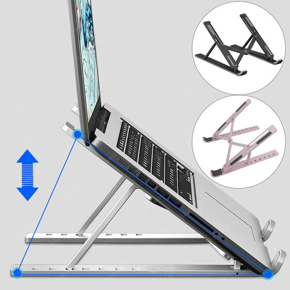 Desk Setup Mac - Opvouwbare laptopstandaard Draagbare verstelbare notebookbeugel ABS-materiaal