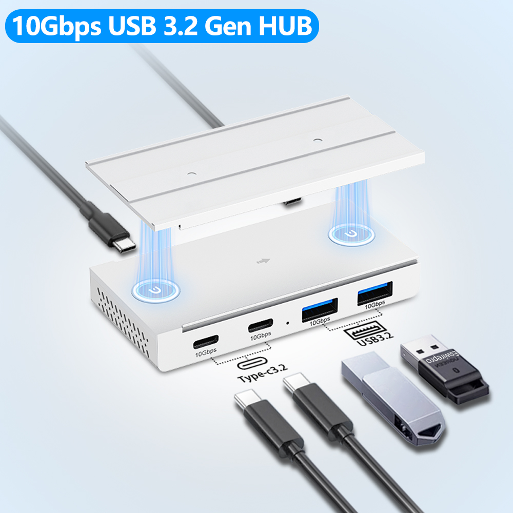 Desk Setup Mac - 10Gbps USB3.2 Gen2 HUB Bureau Magnetische