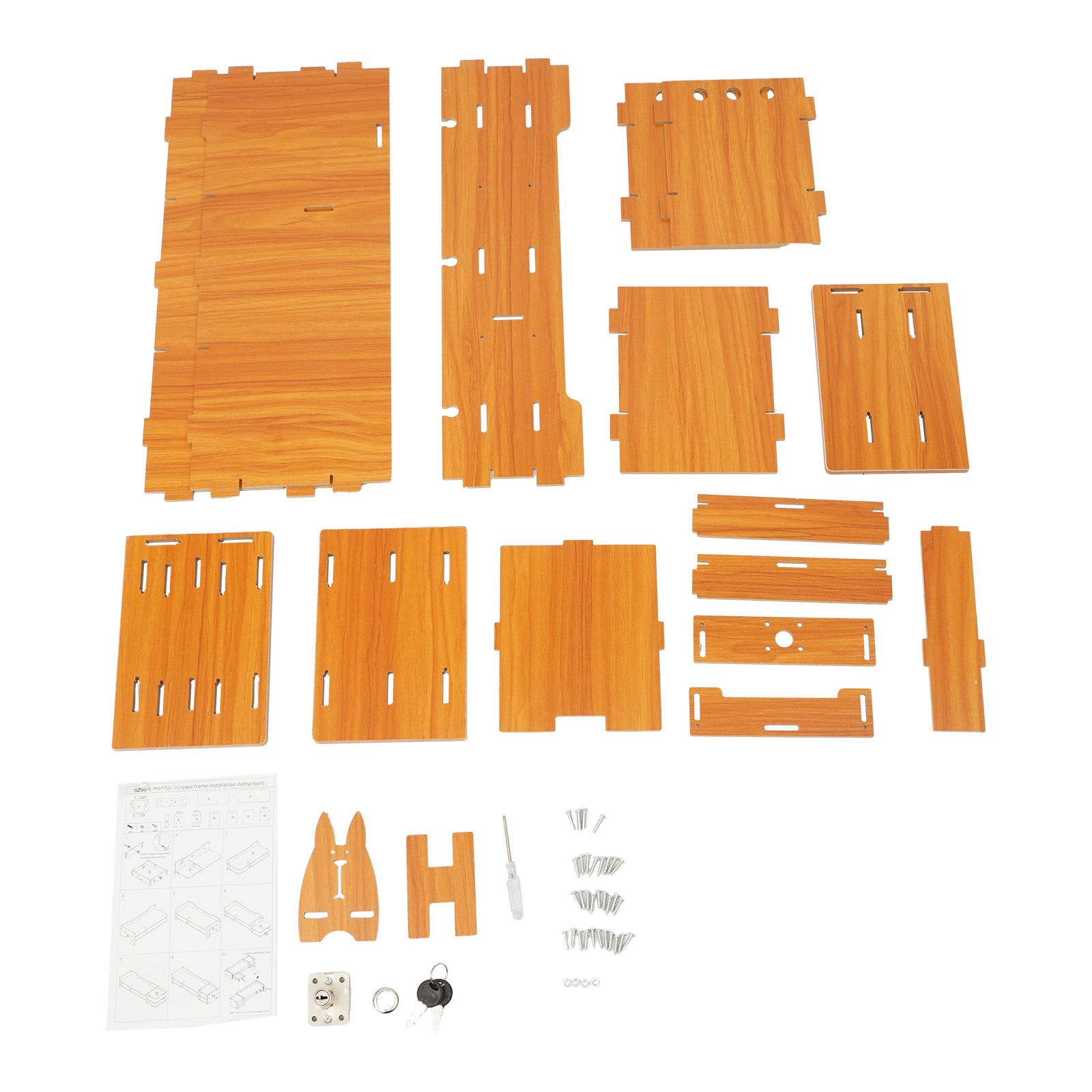 Desk Setup Home Office - Ergonomische MDF monitorstandaard met 3 afsluitbare