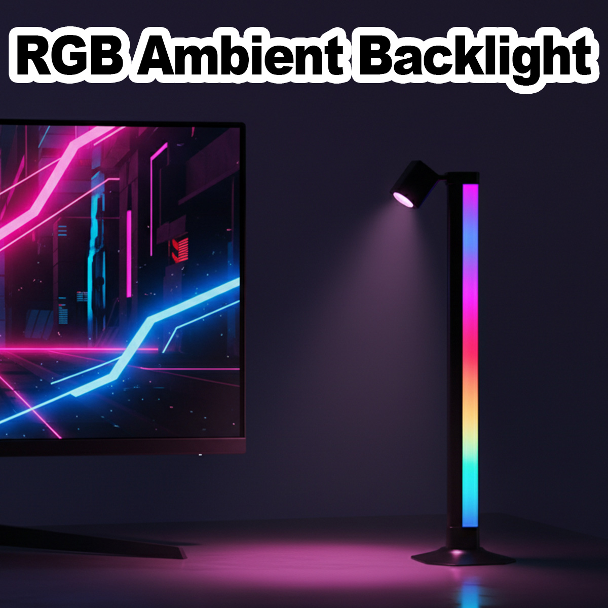 Desk Setup For Gaming - Slimme LED RGB lichtbalk met muziek