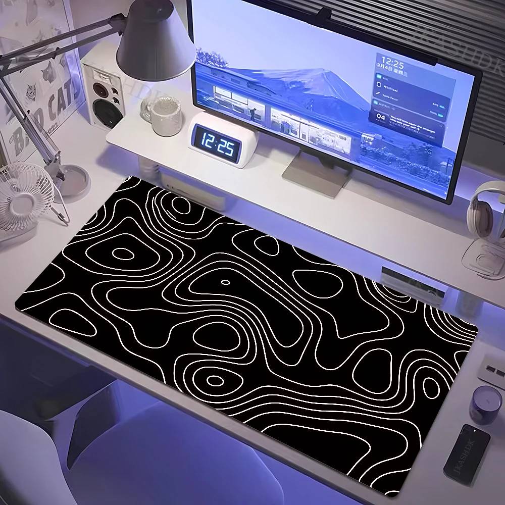 XXL Bureaumat Zwart-Wit Strata - Desk Setup Black recensie en prijs