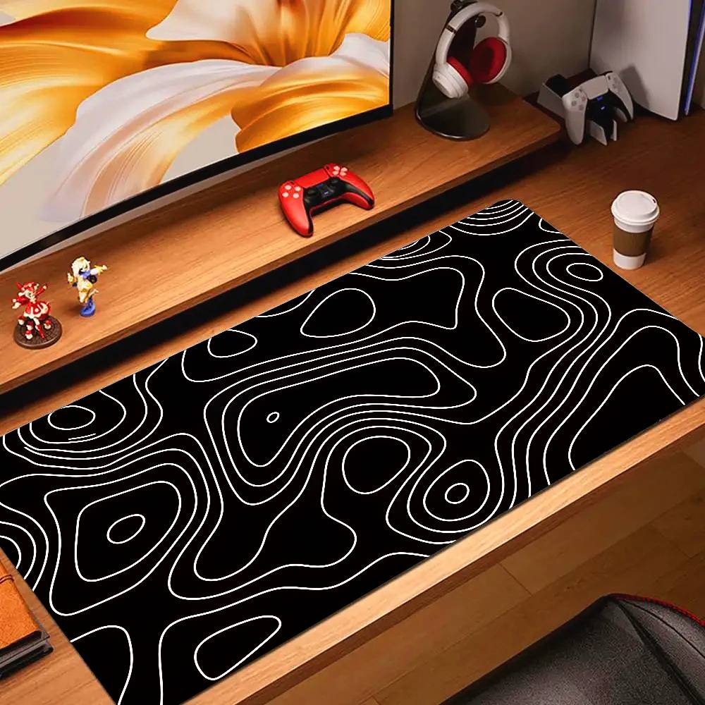 XXL Bureaumat Zwart-Wit Strata - Desk Setup Black recensie en prijs