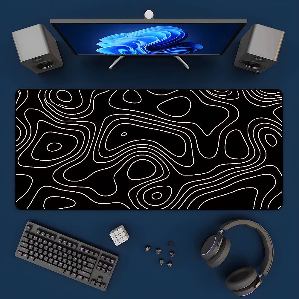 XXL Bureaumat Zwart-Wit Strata - Desk Setup Black recensie en prijs