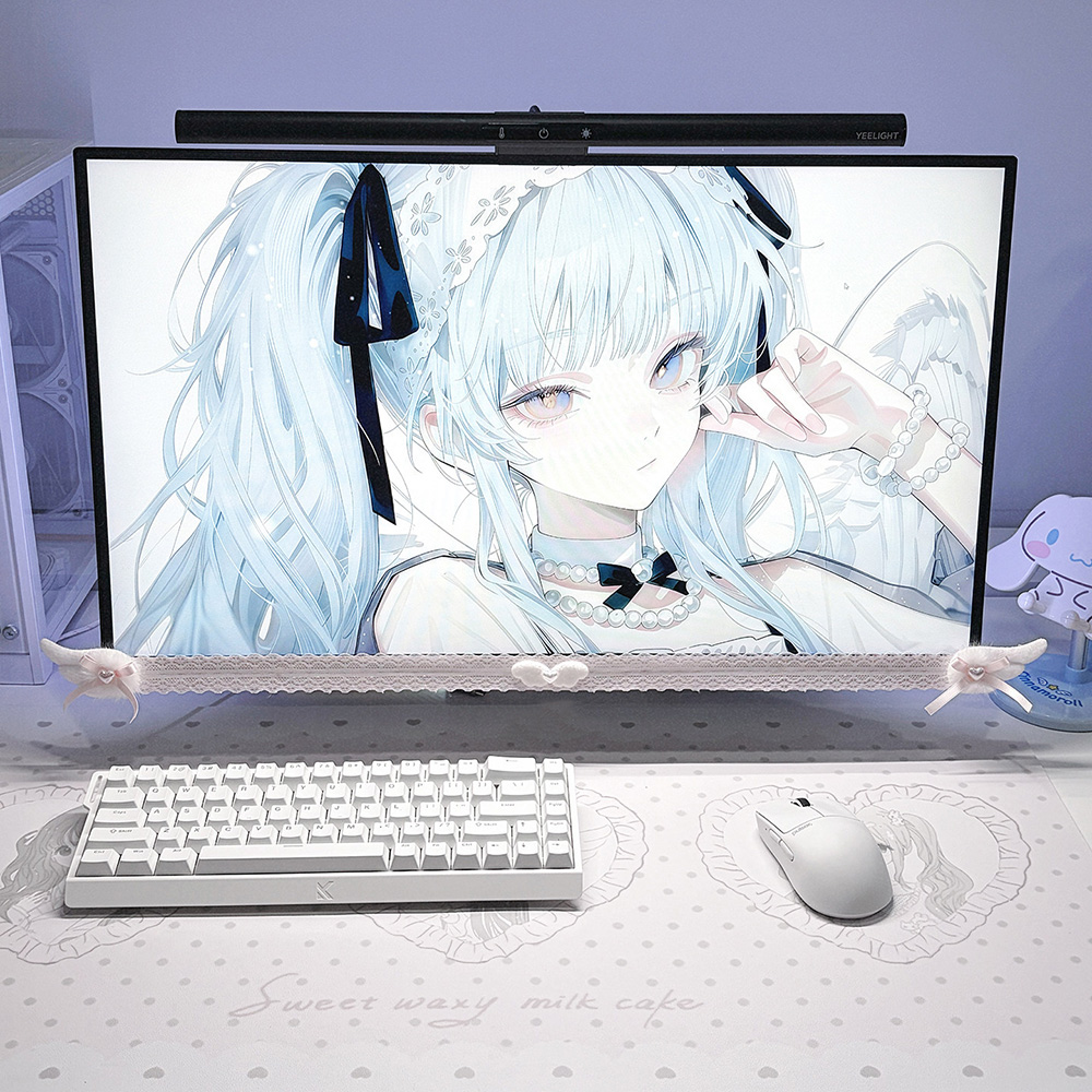 Nieuwe schermdecoratie witte k - Desk Setup For Gaming recensie en prijs