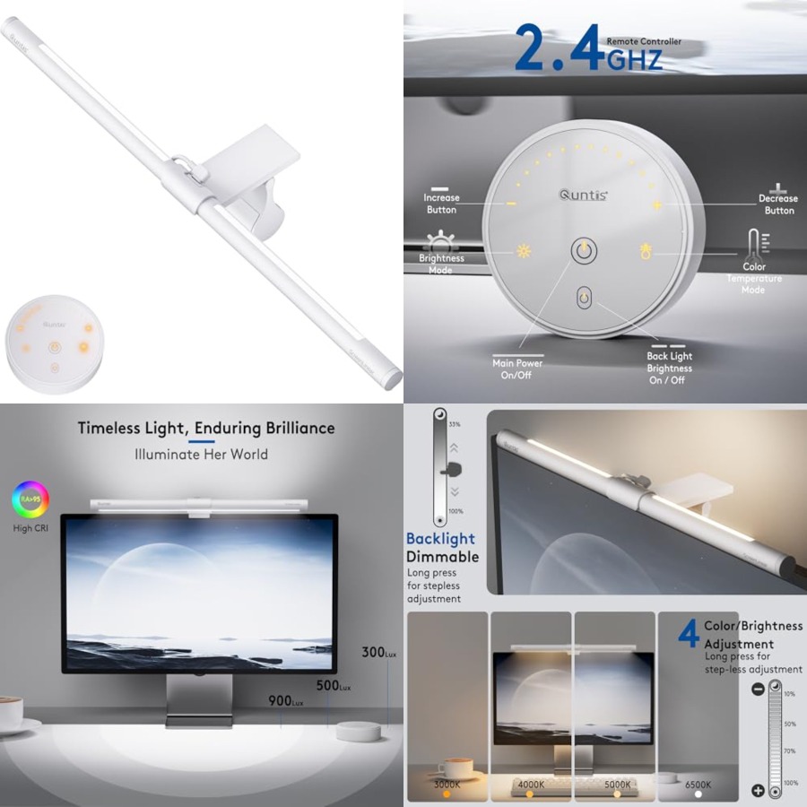 Monitorlichtbalk met afstandsb - Desk Setup Home Office recensie en prijs