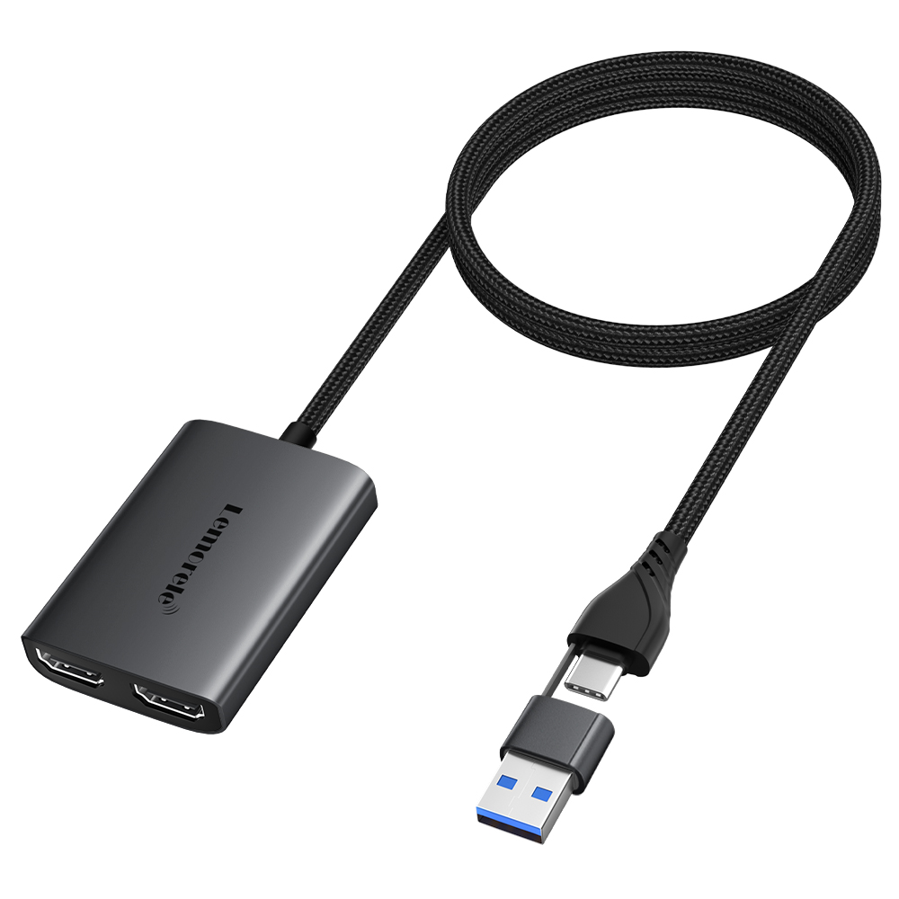 Lemorele Dual HDMI Adapter 4K  - Desk Setup Usb Hub recensie en prijs