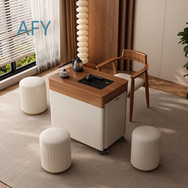 Massief houten mobiele tafel-  - Desk Setup Small Room recensie en prijs