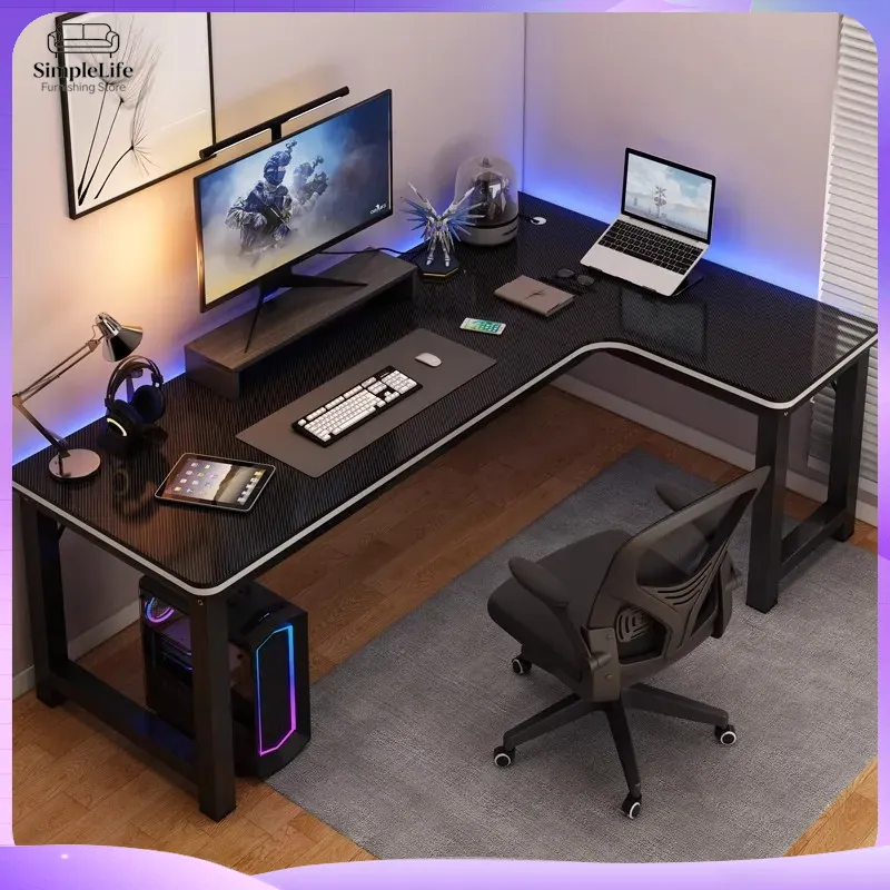 Hoekbureau voor gaming, comput - Desk Setup With Laptop And Monitor recensie en prijs