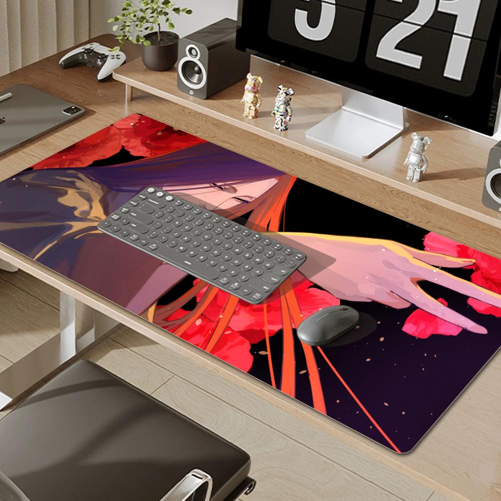Grote muismat zwart wit Anime  - Desk Setup Black recensie en prijs