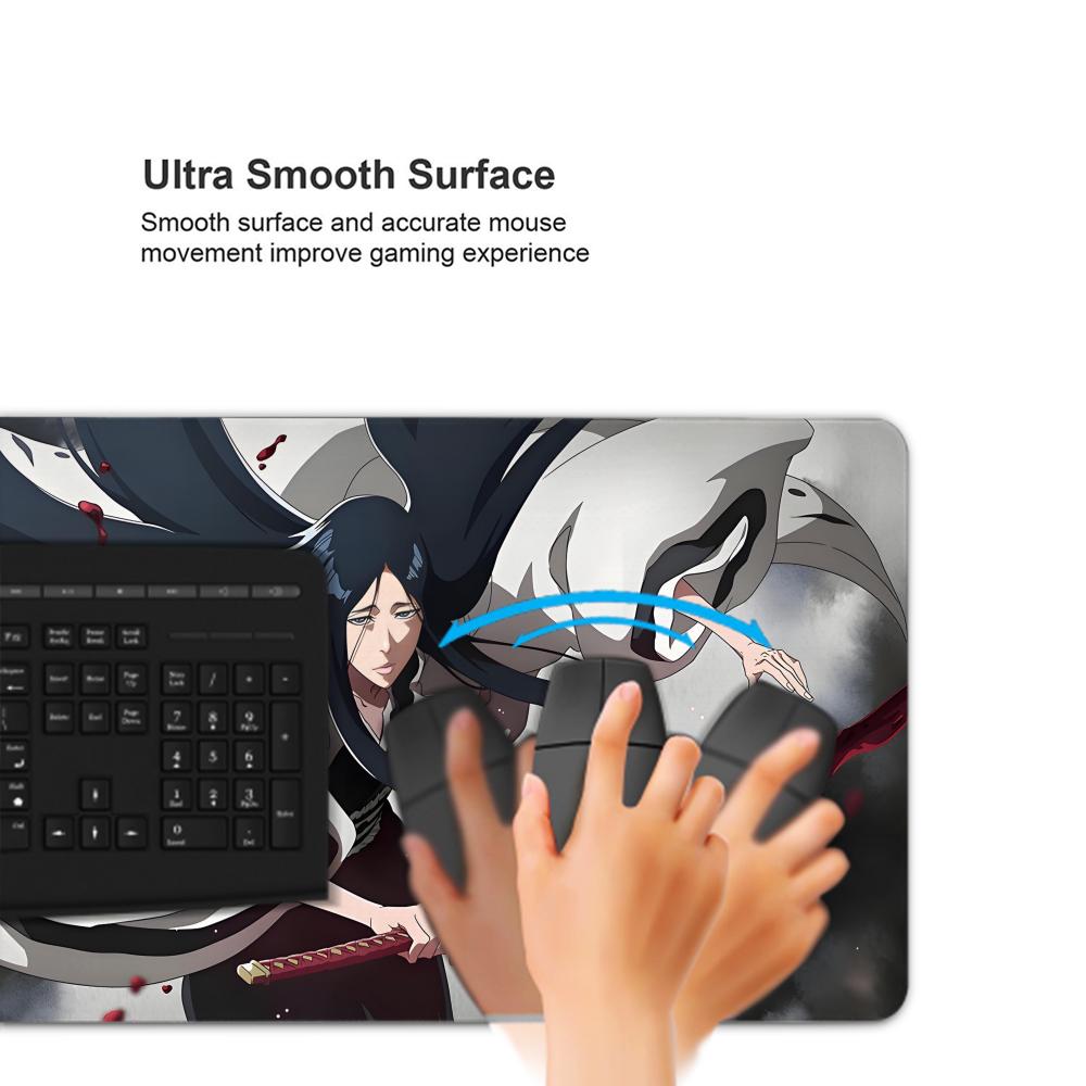 Grote muismat zwart wit Anime  - Desk Setup Black recensie en prijs