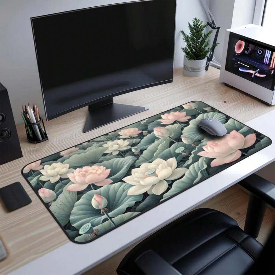 Grote lotusbloem bureaumat ant - Desk Setup Inspiration recensie en prijs