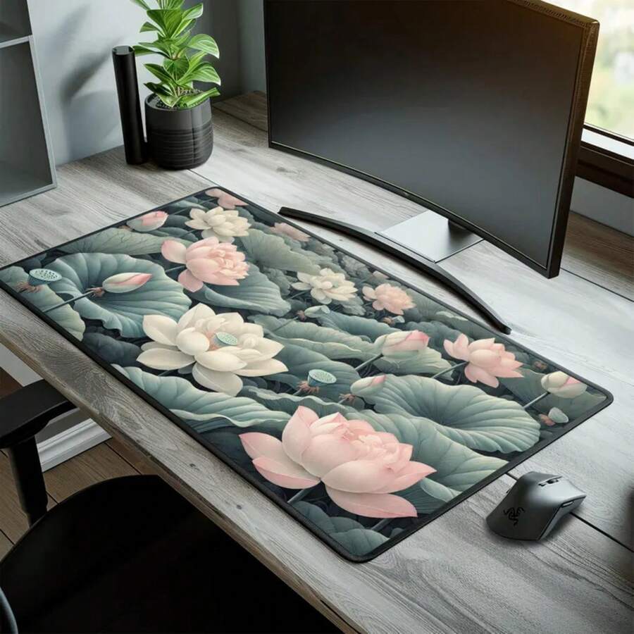 Grote lotusbloem bureaumat ant - Desk Setup Inspiration recensie en prijs