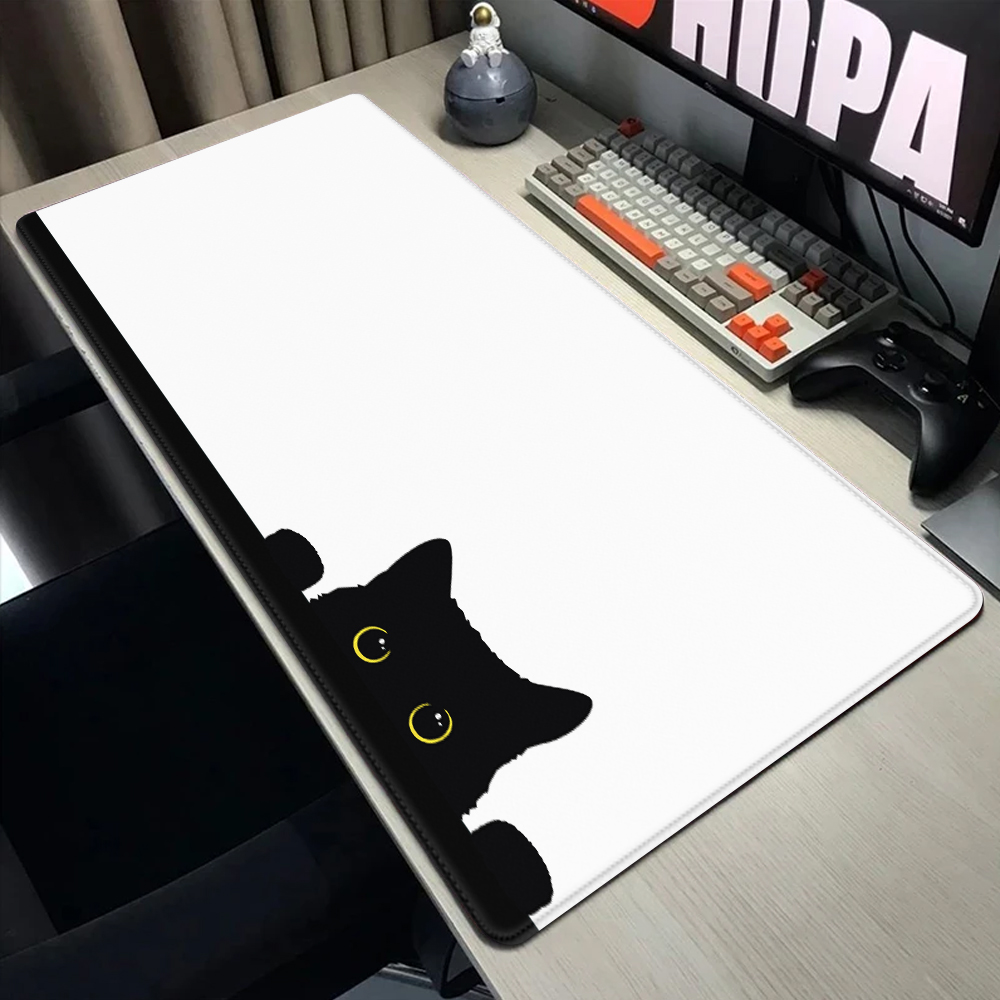Grappige Zwarte Kat Muismatten - Desk Setup Black recensie en prijs