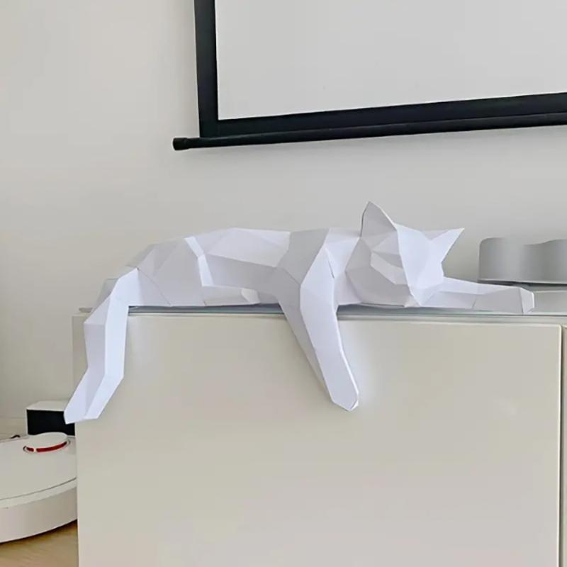 Zwart Wit Kat Standbeeld - Geo - Desk Setup Black recensie en prijs