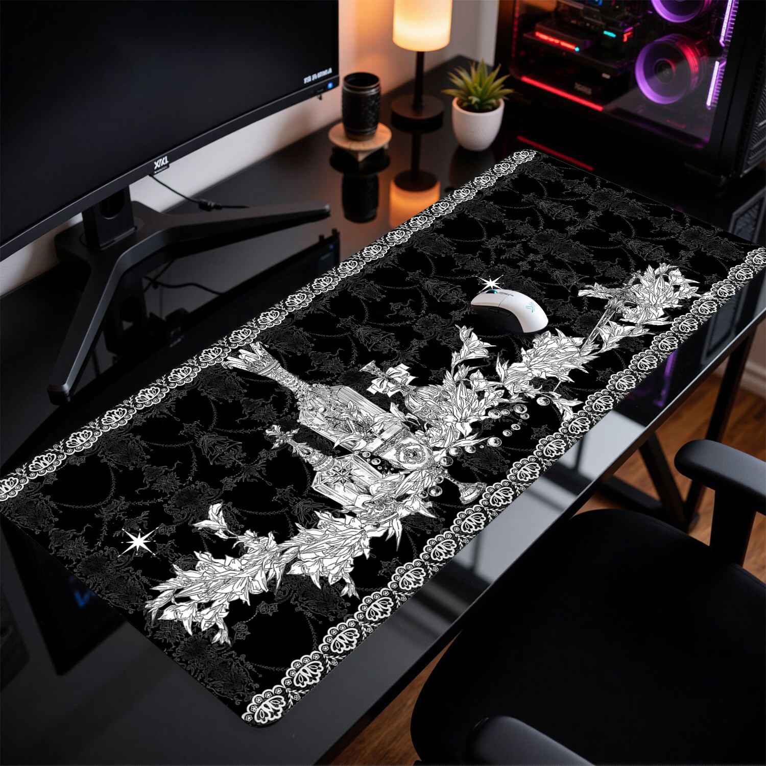 Divine Realm Gotische Gebouw M - Desk Setup Black recensie en prijs