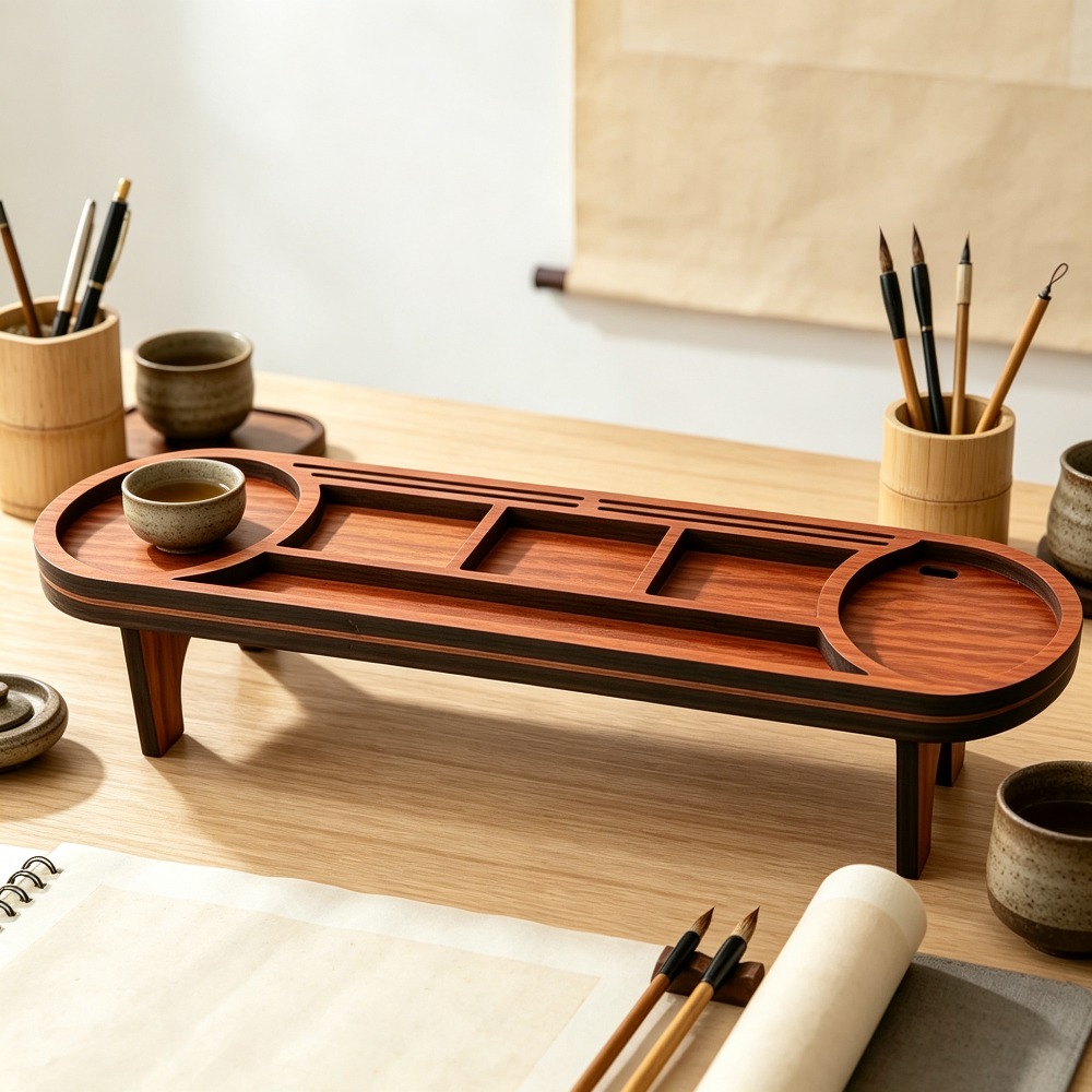 Houten bureau-organizer met te - Desk Setup Home Office recensie en prijs