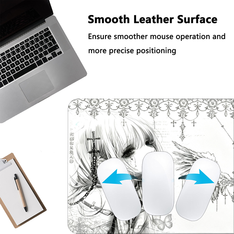 Leren muismat Zwart Wit Anime  - Desk Setup Black recensie en prijs