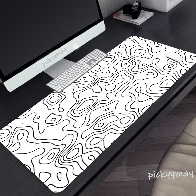 Zwart En Wit Grote Muismat 100 - Desk Setup Black recensie en prijs