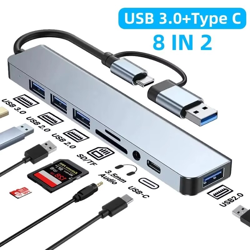 8-in-2 USB Type-C Hub Dockings - Desk Setup Usb Hub recensie en prijs